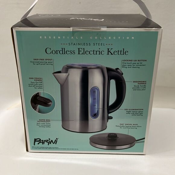 Cordless Electric Kettle Stainless Steel Auto Shut Off Rapid Boiling New - Picture 2 of 6